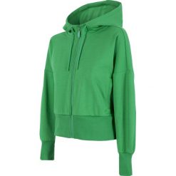 Bluza damska BLD401 - zielony. Zielone bluzy damskie 4f, bez wzorów, z dzianiny, z krótkim rękawem, krótkie, z kapturem. Za 149,99 zł.