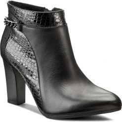 Botki ANN MEX - 6422 01S+01LK Czarny. Czarne buty zimowe damskie marki Ann Mex, ze skóry. W wyprzedaży za 259,00 zł.