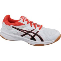 Buty do siatkówki Asics Upcourt 3 M 1071A019-103. Białe buty sportowe męskie Asics, z materiału, bez zapięcia, do siatkówki. W wyprzedaży za 259,00 zł.