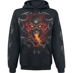 Spiral Fire Dragon Bluza z kapturem czarny. Czarne bluzy męskie marki Spiral, l, z nadrukiem, ze skóry, z kapturem, bez rękawów, z kapturem. Za 144,90 zł.