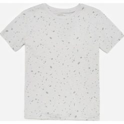 Bawełniany t-shirt ze wzorem - Jasny szary. Szare t-shirty męskie Reserved, bez wzorów, z bawełny, bez kołnierzyka. W wyprzedaży za 15,99 zł.