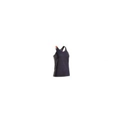 Top do biegania KIPRUN CARE damski. Czarne topy damskie KIPRUN, xs, bez wzorów, z poliesteru, bez kołnierzyka. Za 49,99 zł.