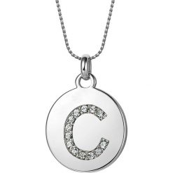 Naszyjniki damskie: Naszyjnik „Letter ‚C’ Medallion” z zawieszką – dł. 43 cm