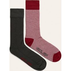 Levi's - Skarpety (2-pack). Czerwone skarpetki męskie Levi's®, bez wzorów, z elastanu. Za 39,90 zł.