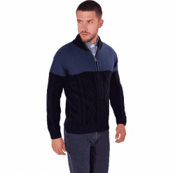 AUDEN CAVILL kardigan męski AC18F MKN1016_1 M ciemnoniebieski. Niebieskie swetry męskie m. Za 219,00 zł.