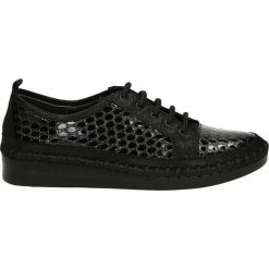 Półbuty - 51300R63 BLAC. Czarne creepersy damskie Venezia, ze skóry, sportowe. Za 199,00 zł.