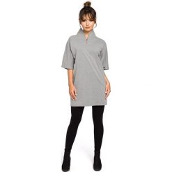 CASPER Tunika kimono - szara. Czarne tuniki damskie marki BE, na co dzień, s, bez wzorów, ze stójką, bez rękawów. Za 169,00 zł.