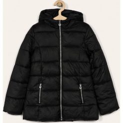 Blukids - Kurtka dziecięca 140-170 cm. Czarne kurtki dziewczęce Blukids, bez wzorów, z poliesteru, długie, z kapturem. Za 129,90 zł.