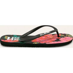 Billabong - Japonki. Czarne klapki damskie Billabong, bez wzorów, z gumy, bez obcasa, na obcasie. W wyprzedaży za 79,90 zł.