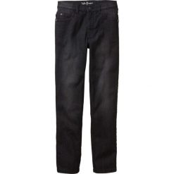 Dżinsy Slim Fit bonprix czarny "stone". Czarne spodnie chłopięce bonprix, bez wzorów, z jeansu, klasyczne. Za 37,99 zł.
