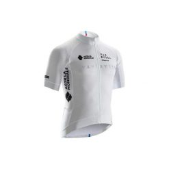Koszulka krótki rękaw na rower szosowy ROADRACING U19 męska. Białe koszulki męskie VAN RYSEL, m, bez wzorów, z elastanu, rowerowe. Za 199,99 zł.