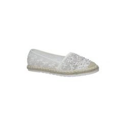 Tomsy damskie: Espadryle Casu Białe espadryle koronkowe z kryształkami H-6560