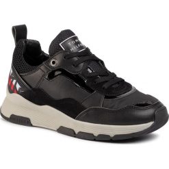 Sneakersy TOMMY HILFIGER - Sparkle Fashion Runner FW0FW04636 BDS. Czarne półbuty damskie TOMMY HILFIGER, ze skóry. Za 579,00 zł.
