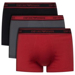 Komplet 3 par bokserek Emporio Armani Underwear 111357 9A717 69620. Bokserki męskie Emporio Armani Underwear, bez wzorów, z elastanu. W wyprzedaży za 149,00 zł.