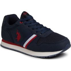 Sneakersy U.S. POLO ASSN. - Sand NOBIK4246S0/TH1 Dkbl. Niebieskie trampki chłopięce U.S. Polo Assn., bez wzorów, ze skóry ekologicznej, na sznurówki. W wyprzedaży za 149,00 zł.