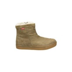 Śniegowce Dziecko Levis MONTANA. Brązowe kozaki dziewczęce marki Levi's®, l, w kratkę, z bawełny, z klasycznym kołnierzykiem, z długim rękawem. Za 254,82 zł.