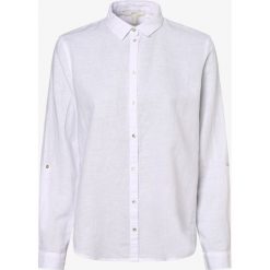 Esprit Casual - Bluzka damska z dodatkiem lnu, biały. Białe bluzki damskie Esprit Casual, uniwersalny, bez wzorów, klasyczne, z klasycznym kołnierzykiem, z długim rękawem. Za 169,95 zł.