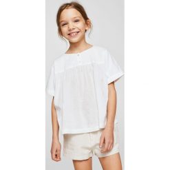 Mango Kids - Szorty dziecięce Intro 110-152 cm. Szare spodenki dziewczęce marki Mango Kids, z haftami, z bawełny, casualowe. W wyprzedaży za 49,90 zł.