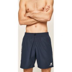 New Balance - Szorty. Niebieskie spodenki sportowe męskie s, z nadrukiem, z poliesteru, sportowe. Za 199,90 zł.