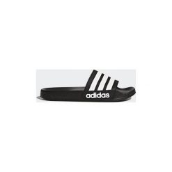 Klapki adidas Klapki adilette Cloudfoam. Czarne klapki damskie Adidas, bez wzorów, bez obcasa. Za 99,95 zł.