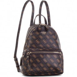 Plecak GUESS - HWQE45 57310 BRO. Pomarańczowe plecaki damskie Guess, z aplikacjami, ze skóry ekologicznej, eleganckie. Za 559,00 zł.