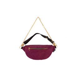 Fioletowa nerka zamsz. Fioletowe nerki damskie Sacky.bag, w paski, z tkaniny, duże, bez dodatków. Za 130,00 zł.