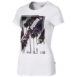 Puma Koszulka Damska Id Photo Tee /White Xl. Białe bluzki sportowe damskie Puma, xl, z nadrukiem, bez kołnierzyka, bez rękawów, bez kaptura. Za 119,00 zł.