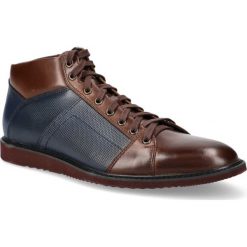 Buty Yorkshire. Pomarańczowe buty zimowe sportowe męskie LANCERTO, z otwartym noskiem, za kostkę, bez zapięcia. W wyprzedaży za 299,90 zł.