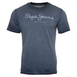 Pepe Jeans t-shirt męski West Sir XXL ciemnoniebieski. Niebieskie koszulki męskie Pepe Jeans, xxl, bez wzorów, z jeansu, bez kołnierzyka, bez rękawów. Za 169,00 zł.
