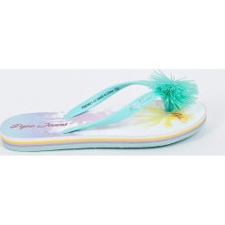 Pepe Jeans - Japonki dziecięce Beach Palms. Niebieskie sandały dziewczęce marki Pepe Jeans, z jeansu, bez zapięcia. W wyprzedaży za 69,90 zł.