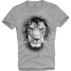 T-shirt męski UNDERWORLD Lion. Szare t-shirty męskie Underworld, xl, bez wzorów, z bawełny, bez kołnierzyka. Za 69,99 zł.
