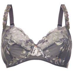 Biustonosz z fiszbiną Triumph Graceful Florale 10199094. Szare biustonosze Triumph, bez wzorów, z elastanu. W wyprzedaży za 199,00 zł.