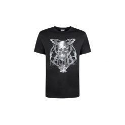 T-shirty z krótkim rękawem Roberto Cavalli S01GC0574. Czarne t-shirty męskie Roberto Cavalli, s, bez wzorów, bez kołnierzyka, krótkie. Za 289,00 zł.