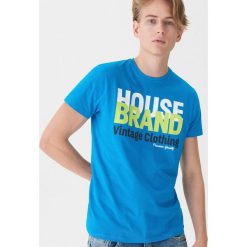 T-shirt Turkusowy. Niebieskie t-shirty męskie House, s, bez wzorów, bez kołnierzyka. Za 35,99 zł.