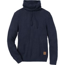 Sweter z golfem Regular Fit bonprix ciemnoniebieski. Niebieskie golfy męskie marki bonprix, s. Za 89,99 zł.