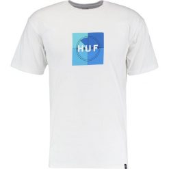 T-shirty męskie z nadrukiem: HUF BROADCAST BOX LOGO Tshirt z nadrukiem white