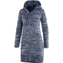 Sweter rozpinany w kolorze niebieskim. Niebieskie swetry damskie Street & Sports Wear, xs, bez wzorów, ze splotem, bez rękawów, bez kaptura. W wyprzedaży za 99,95 zł.
