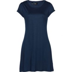 Sukienki: Sukienka shirtowa, krótki rękaw bonprix ciemnoniebieski