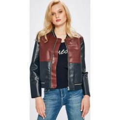 Pepe Jeans - Kurtka bomber Katia. Niebieskie kurtki damskie Pepe Jeans, s, bez wzorów, z jeansu, krótkie. W wyprzedaży za 429,90 zł.