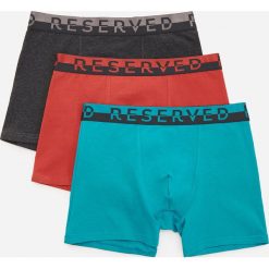 Bokserki z bawełny ogranicznej 3 pack - Turkusowy. Niebieskie bokserki męskie Reserved, bez wzorów, z bawełny. Za 59,99 zł.