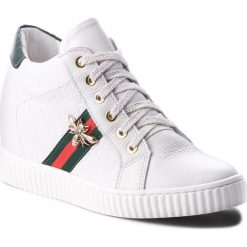 Sneakersy R.POLAŃSKI - 0959 Biały Lico/Zielony. Białe półbuty damskie R.Polański, na co dzień, bez wzorów, ze skóry, bez obcasa, na płaskiej podeszwie, bez zapięcia. W wyprzedaży za 299,00 zł.
