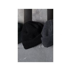 DOCKER SHORT BEANIE IN GRAPHITE. Szare czapki męskie marki The Hive. Za 60,00 zł.