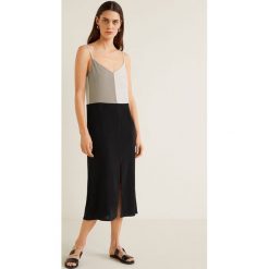 Mango - Sukienka Trivest. Białe sukienki damskie Mango, na co dzień, s, bez wzorów, z elastanu, casualowe, bez kołnierzyka, bez rękawów, midi, proste. Za 119,90 zł.