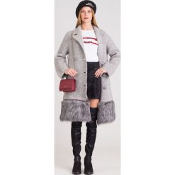 PŁASZCZ EMPORIO ARMANI. Szare kurtki damskie xs, z wełny. Za 1969,50 zł.