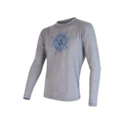 Koszulki sportowe męskie: Sensor Koszulka Z Długim Rękawem Merino Wool Pt Kompas M Grey Xl