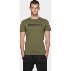 T-shirt męski TSM002 - khaki. Brązowe koszulki męskie xl. W wyprzedaży za 34,99 zł.