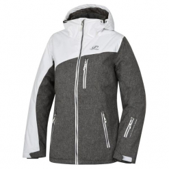 Hannah Yolanda Cloudburst Mel/Bright White 40. Białe kurtki damskie narciarskie Hannah, z tworzywa sztucznego. W wyprzedaży za 340,00 zł.