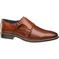 Półbuty męskie AM SHOE brązowe. Pomarańczowe półbuty męskie AM SHOE, bez wzorów, ze skóry, bez zapięcia. Za 199,90 zł.