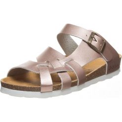Buty damskie: Skórzane klapki w kolorze jasnoróżowym
