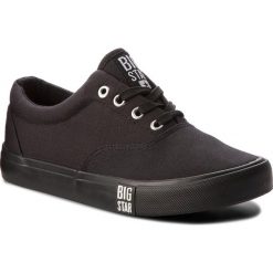 Tenisówki BIG STAR - AA274892 Black. Czarne półbuty damskie marki BIG STAR, bez wzorów, z gumy, retro, bez obcasa, na płaskiej podeszwie, bez zapięcia. Za 89,00 zł.
